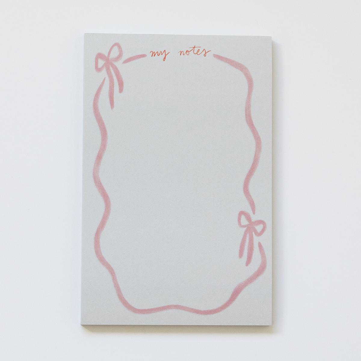 Pink Ribbon Bow Notepad