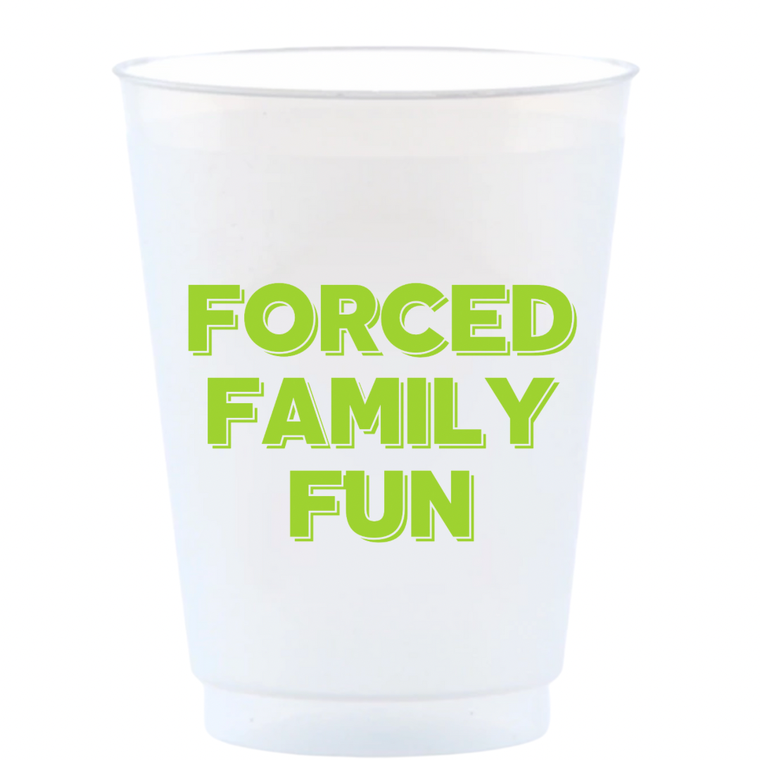 Forced Family Fun Green Reusable Frost Flex Cups