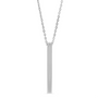 Silver Four Sided Bar Necklace Engraving