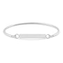 Silver Flat Bar Bracelet Engraving
