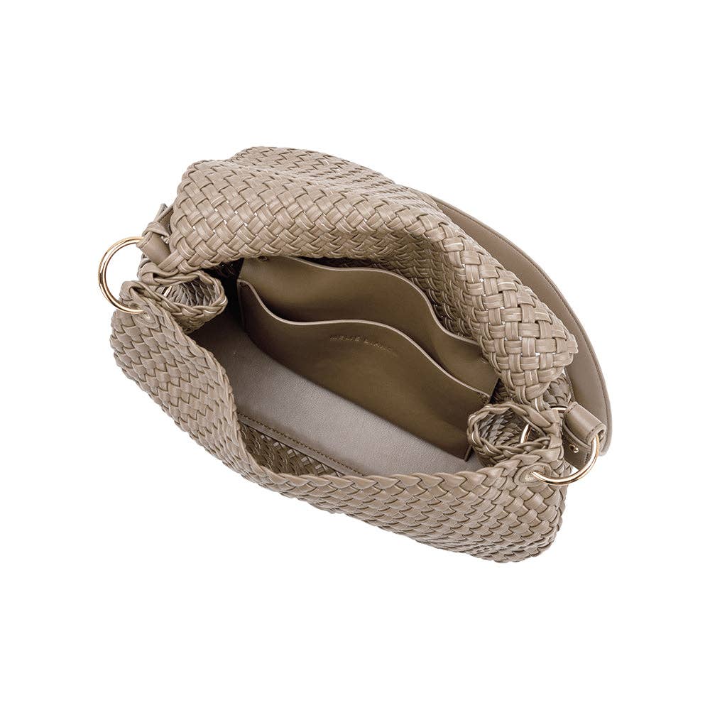 Natalia Taupe Recycled Vegan Shoulder Bag
