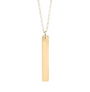 Gold Vertical Bar Necklace Engraving