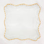 Montague Square Serving Tray Clear/Gold 12x12