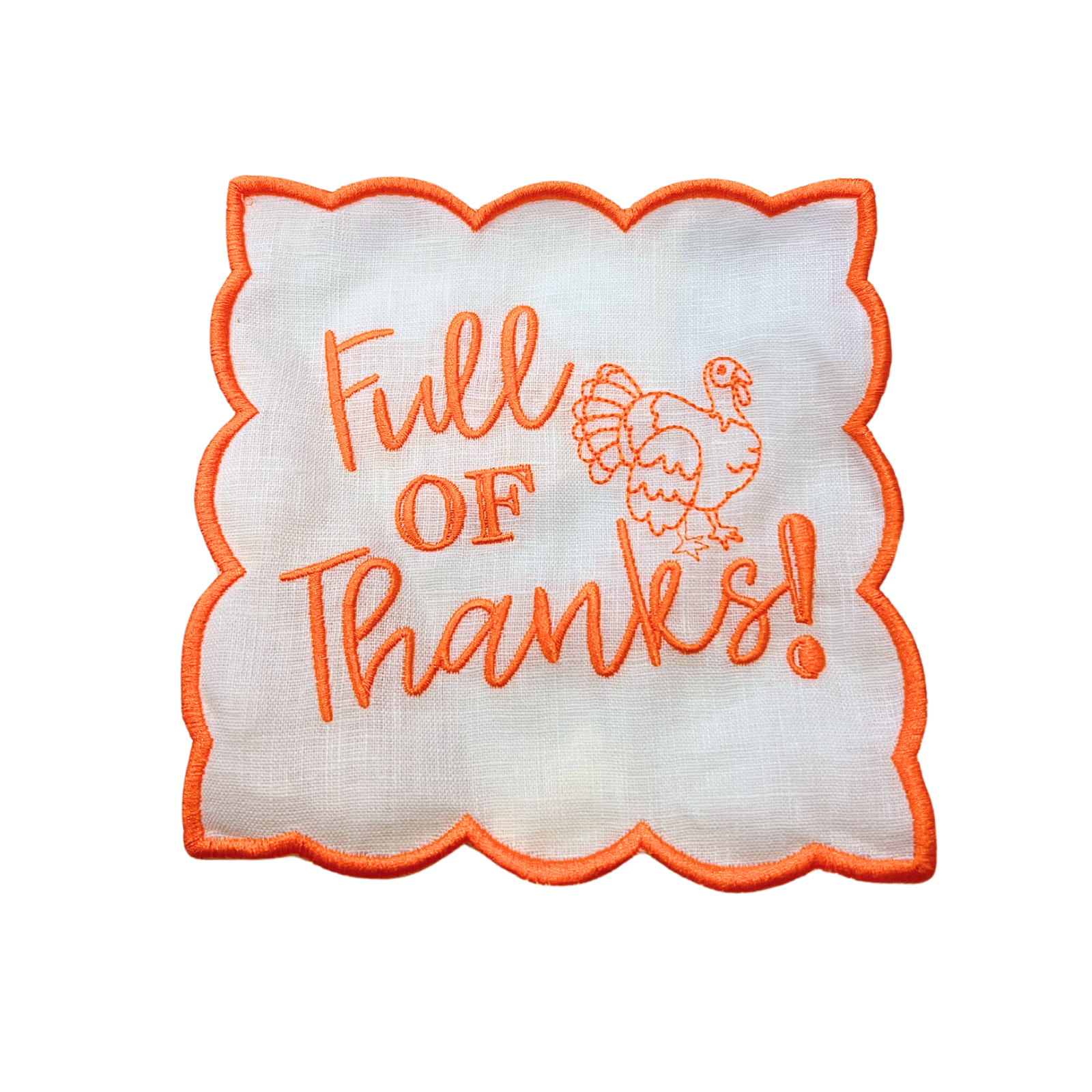 Full of Thanks Linen Cocktail Napkins