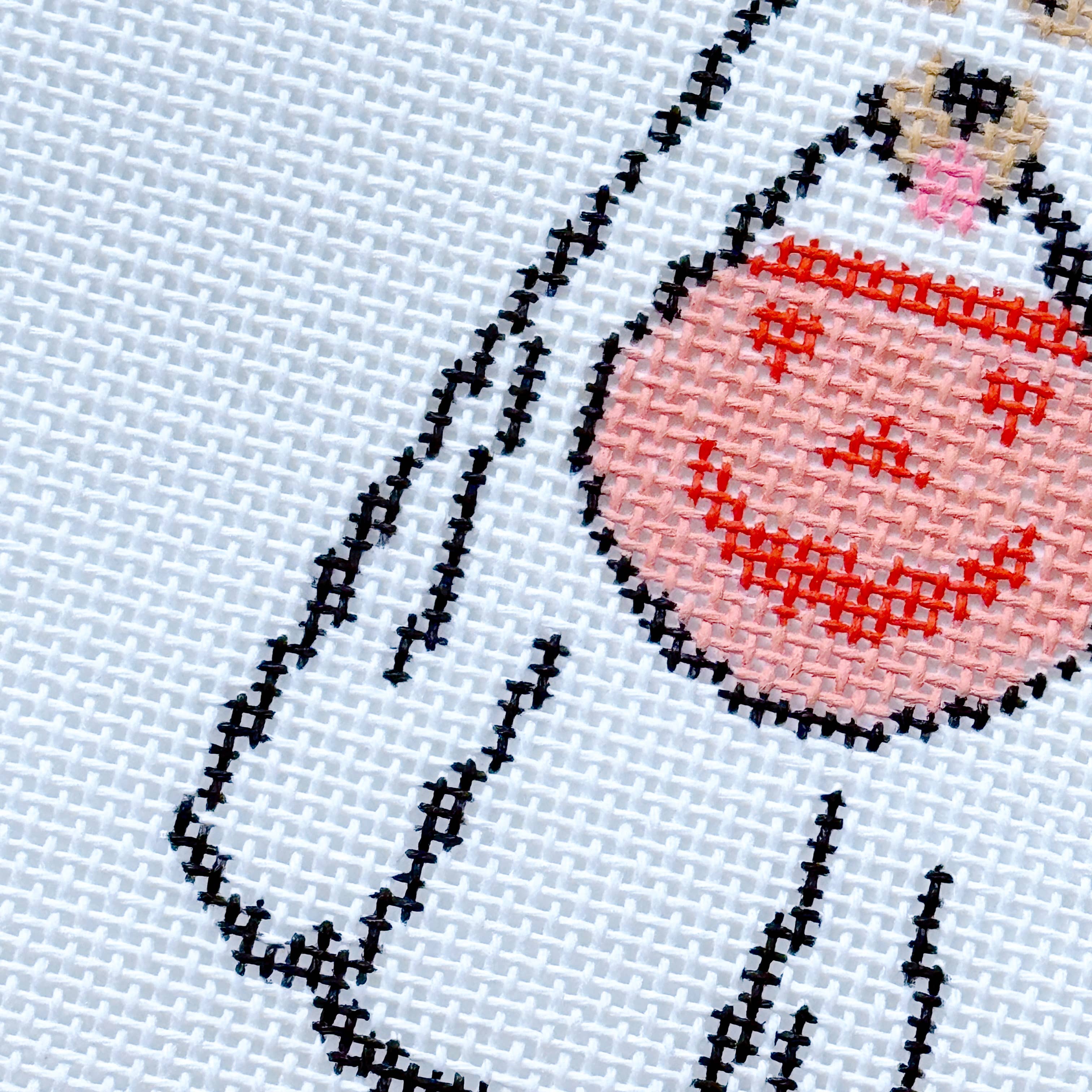 Halloween Needlepoint Canvas 18 Mesh 4" Design, Fall Needlep