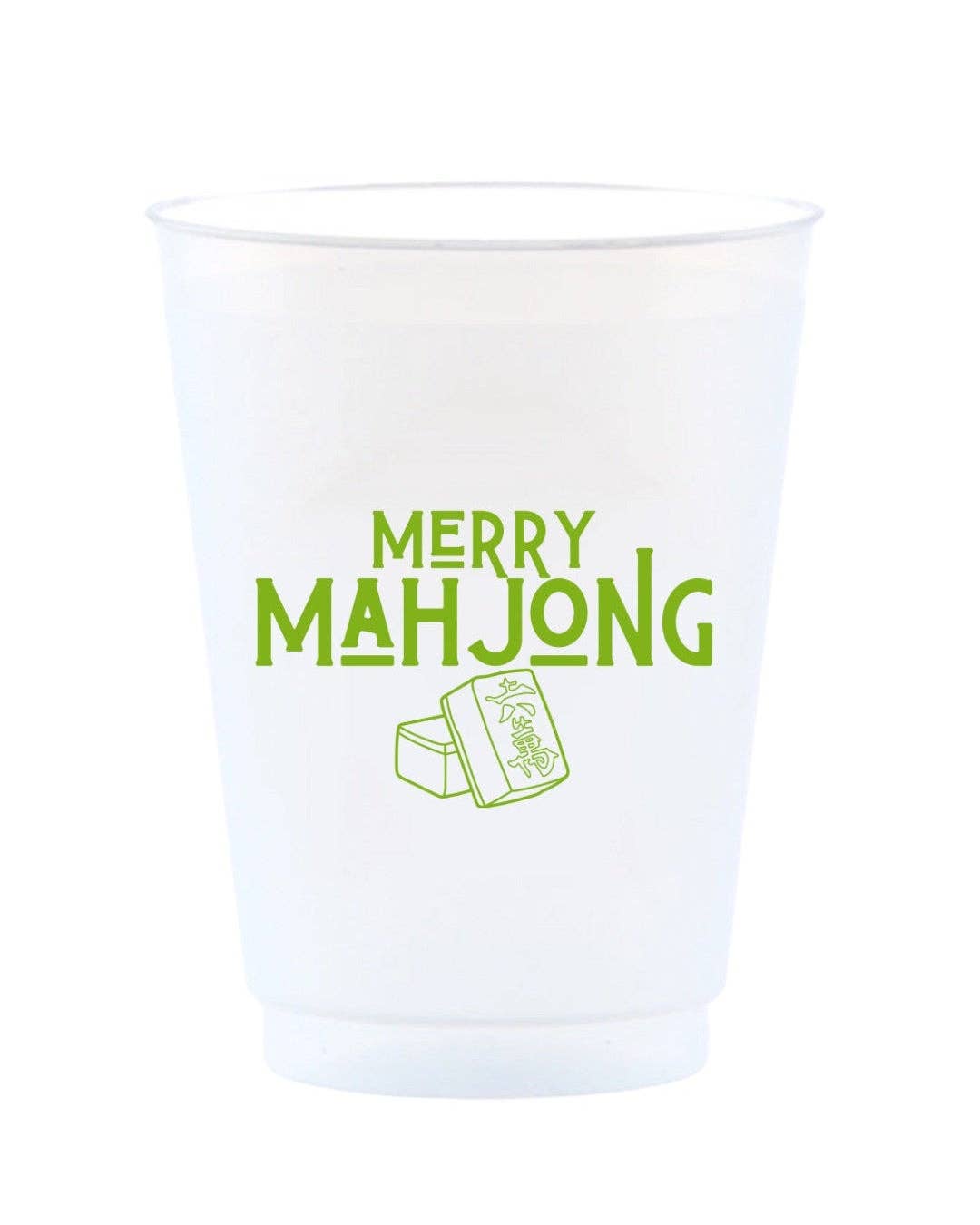 Green Merry Mahjong Reusable Frost Flex Cups