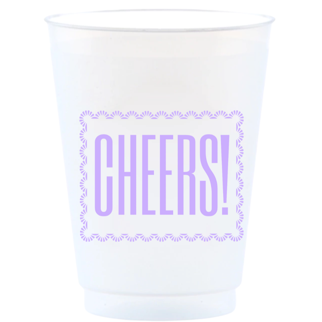 Cheers Lavender Reusable Frost Flex Cups
