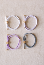 Skinny Hair Tie Set - Purple