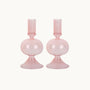 Greta pink candle holder set