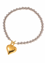 Two Toned Heart Necklace