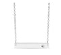 Silver Bar with Pave Necklace Engraving