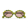 Fern Green Daisy Oval Sunglasses