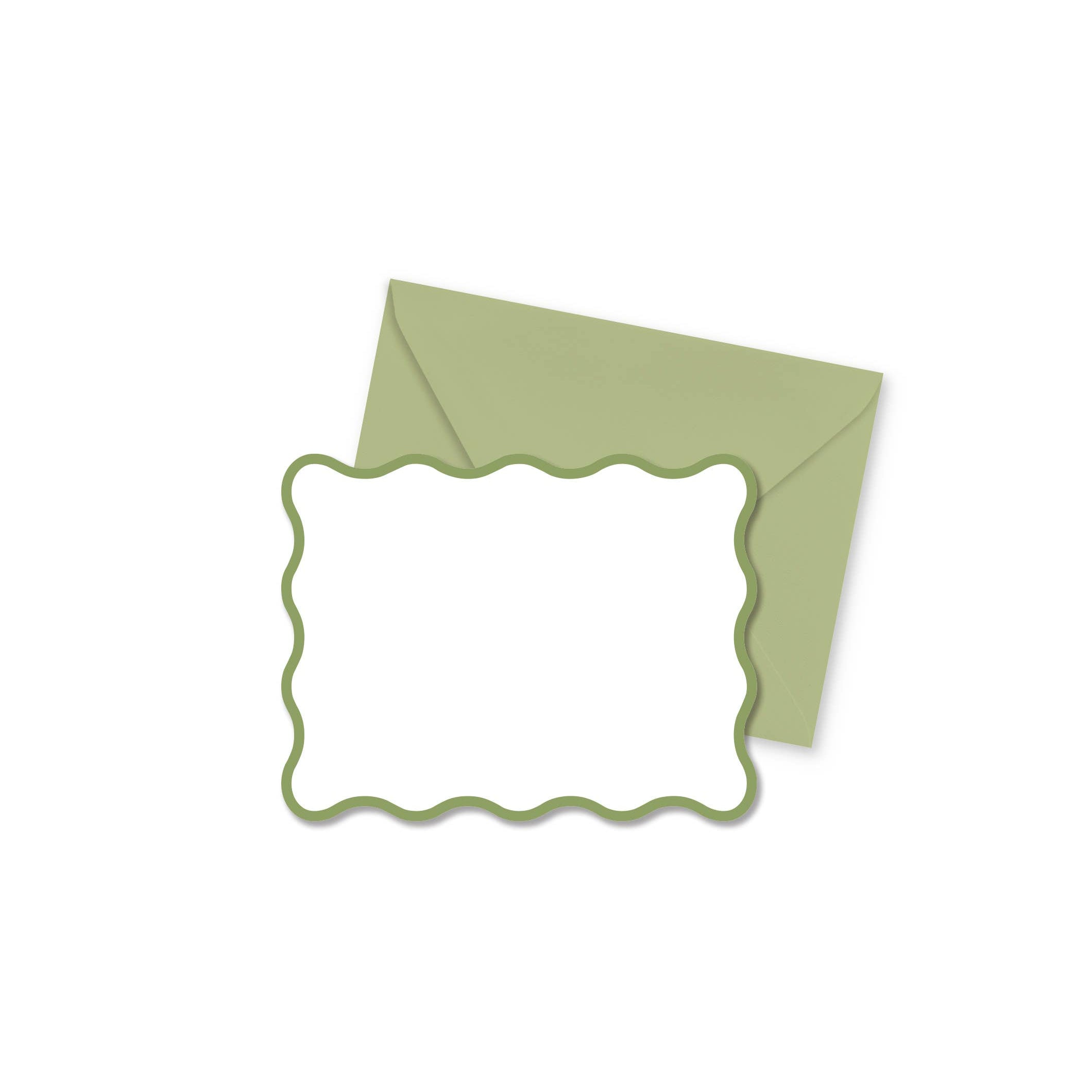 Wavy Green Notecards | Set of 8