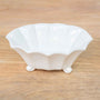 Scalloped Candy Dish Antique White 6x2.5x3.5