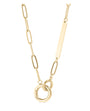 Gold Carabiner Bar Necklace Engraving