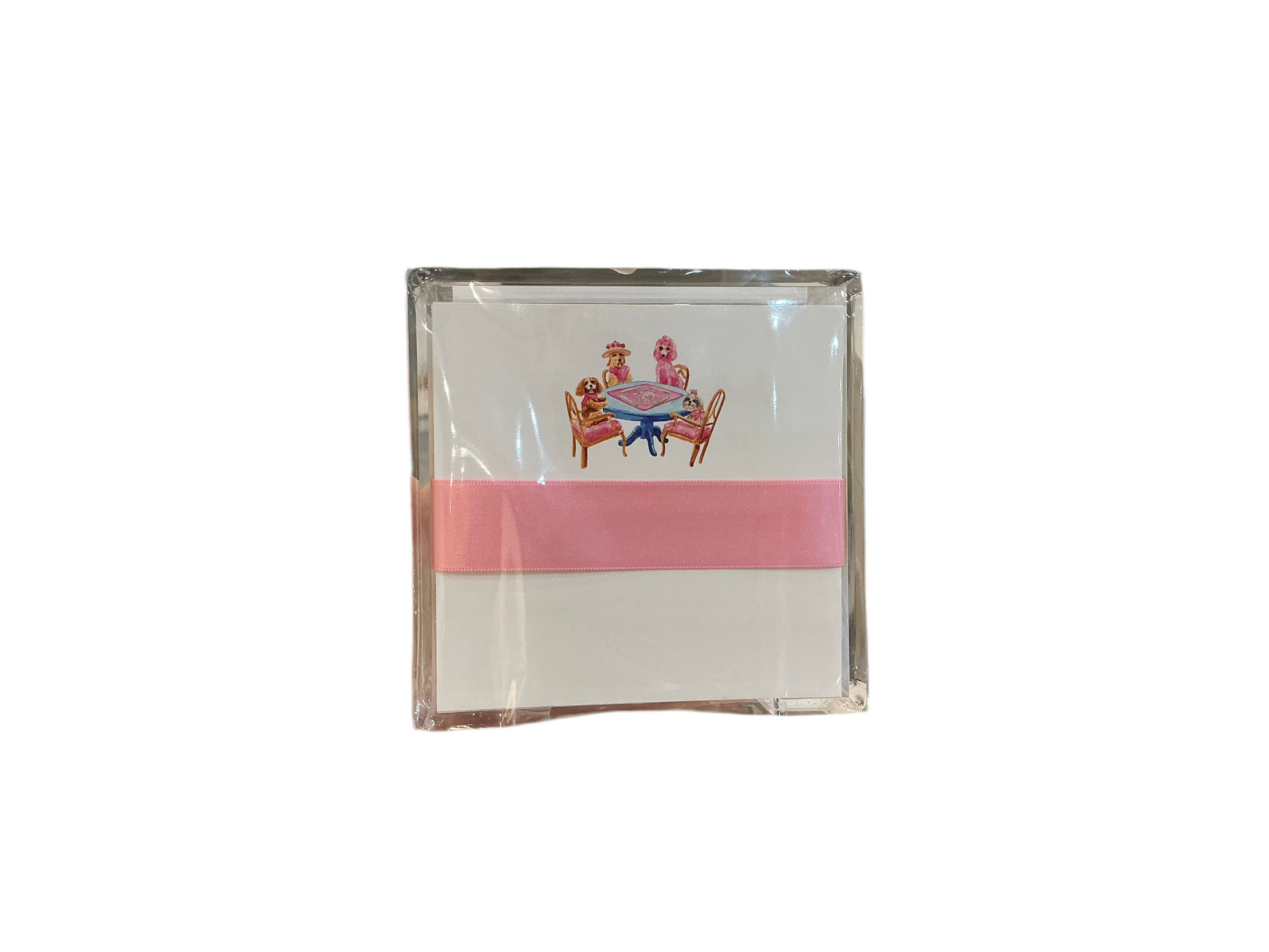 Dogs Playing Mahjong Desk Set