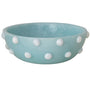 Marbled Resin Hobnail Bowl, Blue and White