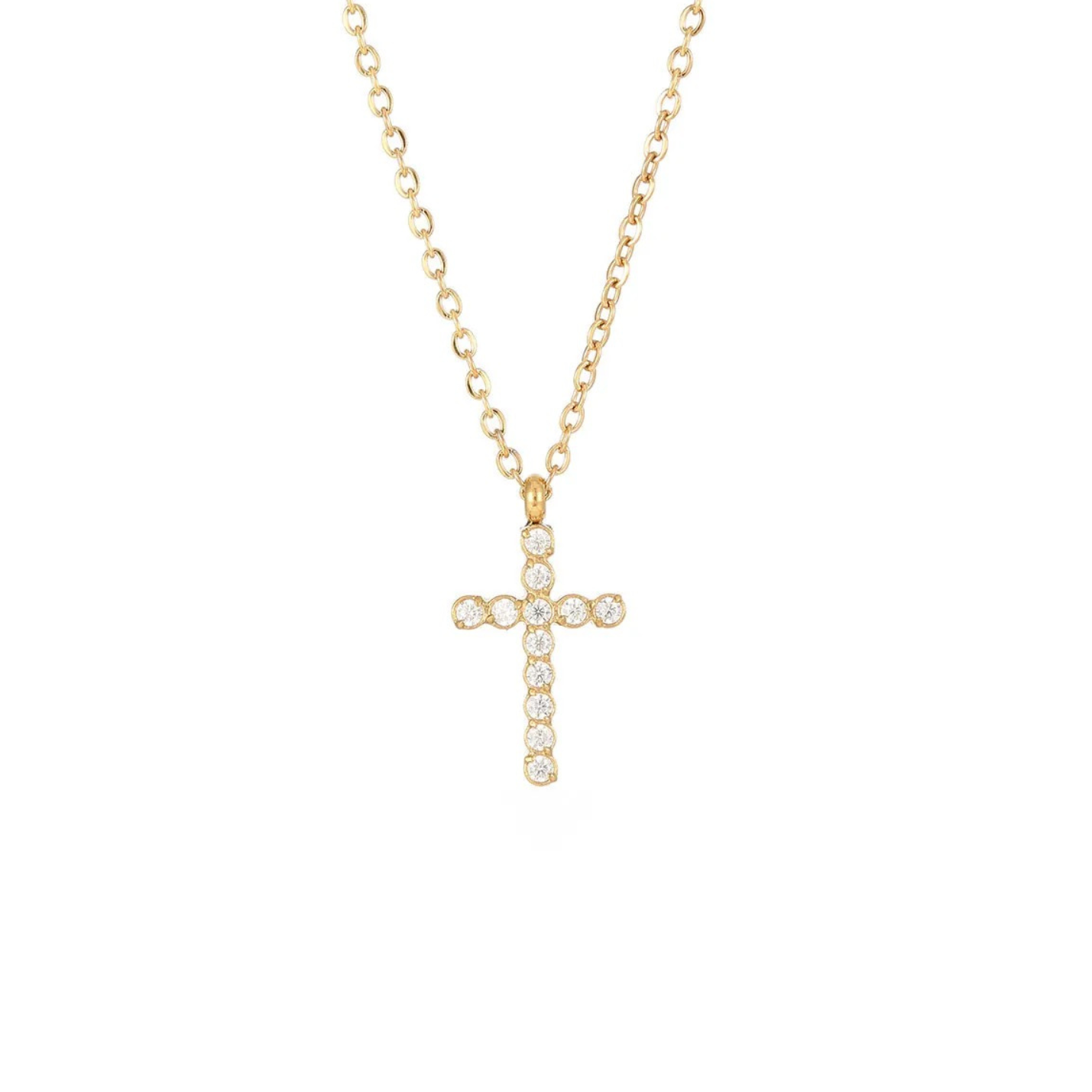 Pave Cross Necklace