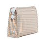 Large Roadie Gingham Khaki Zip Pouch