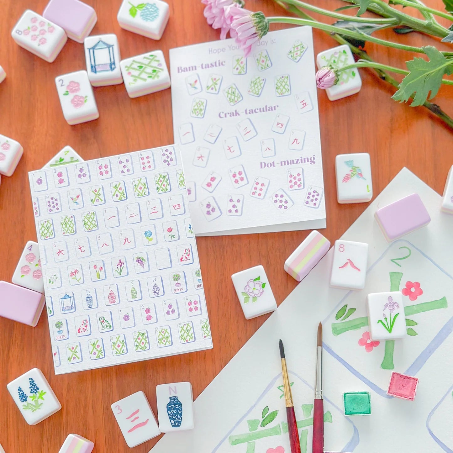 Mahjong Cards and Envelopes