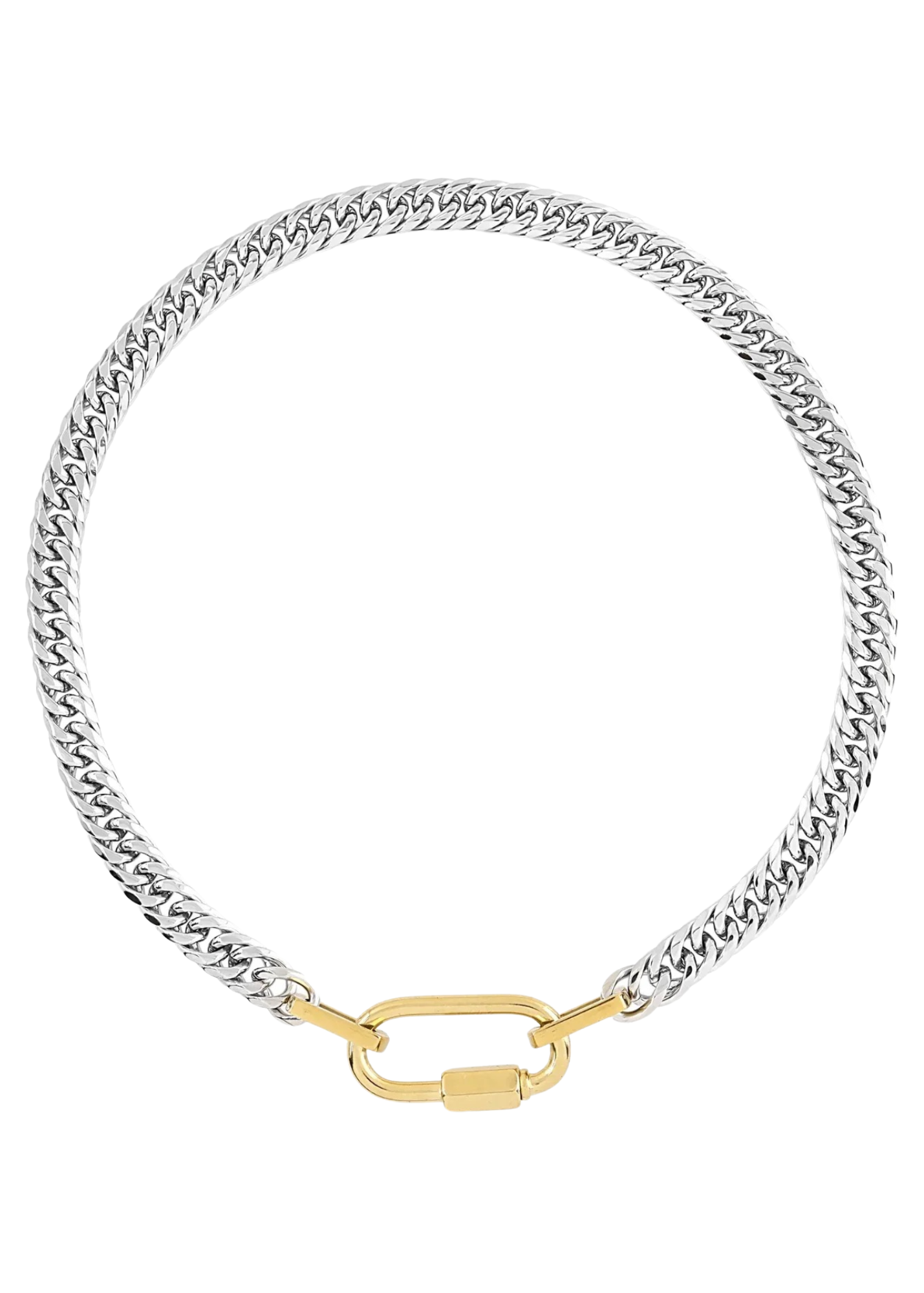 Two Toned Carabiner Necklace – Hjanejewels Two Toned Carabiner Necklace – Hjanejewels