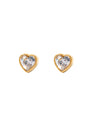 Pave Heart Studs