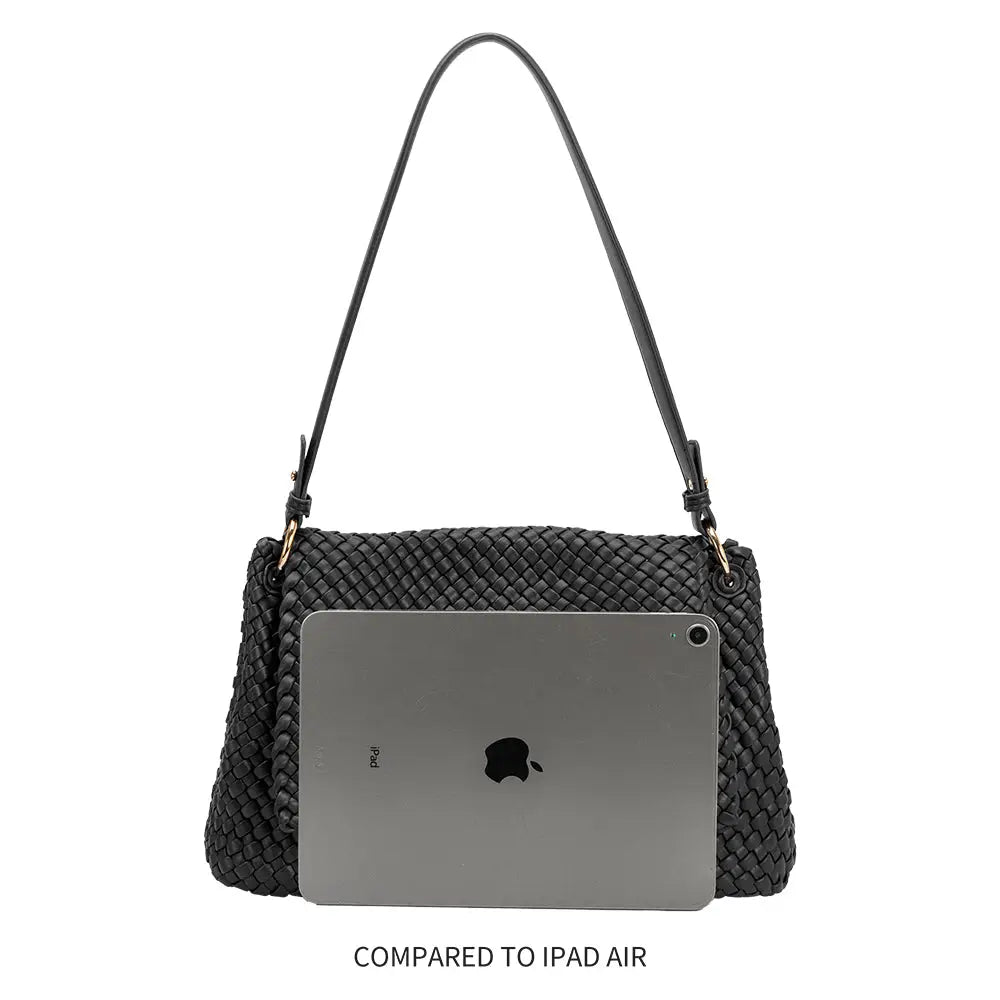 Natalia Espresso Recycled Vegan Shoulder Bag