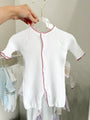 White Paty Jumper- red & white