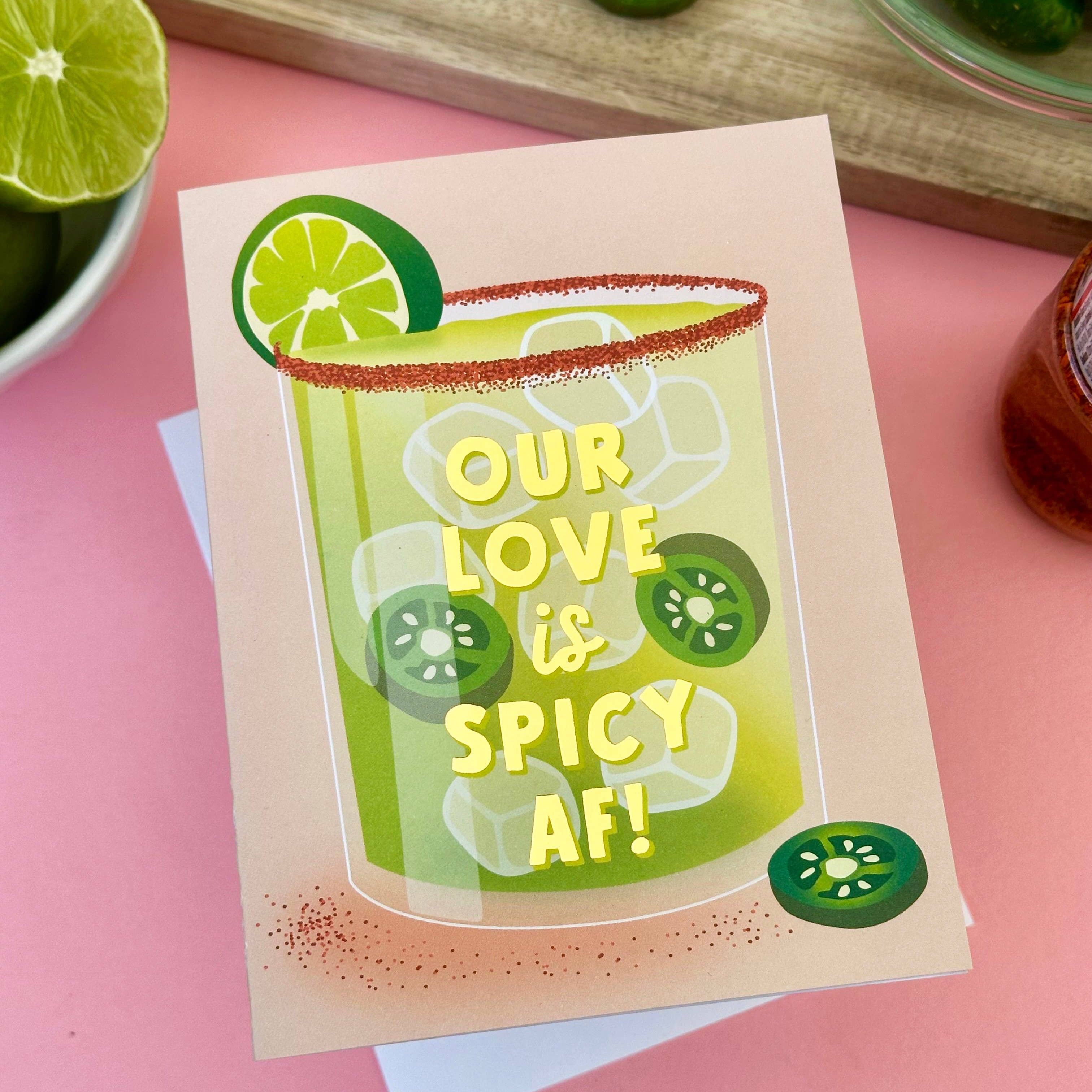 Spicy Love Margarita Love Card
