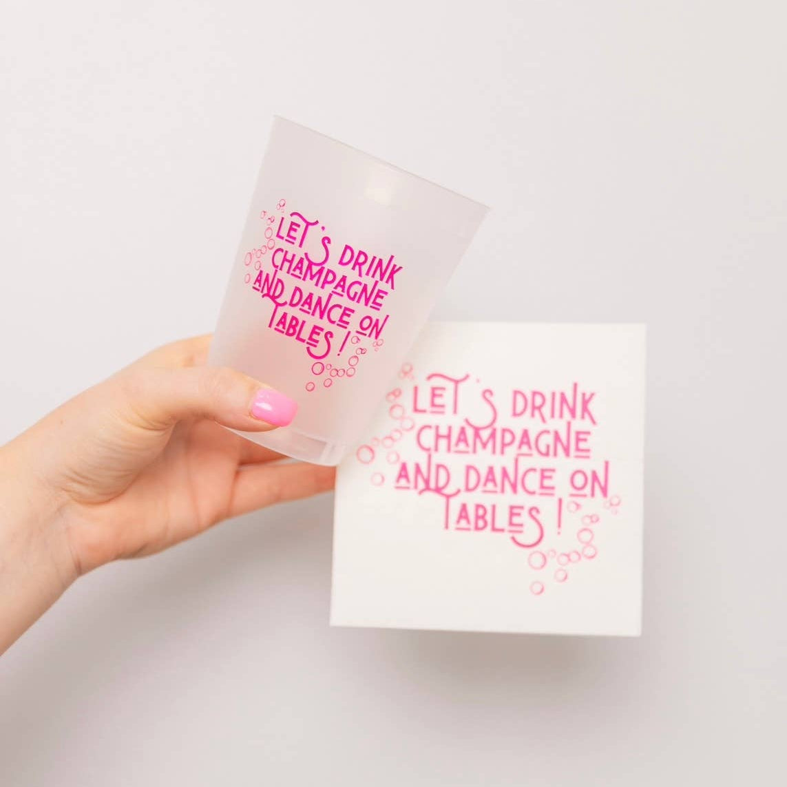Champagne Theme Reusable Frost Flex Cups