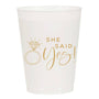 She Said Yes Ring Frosted Cups
