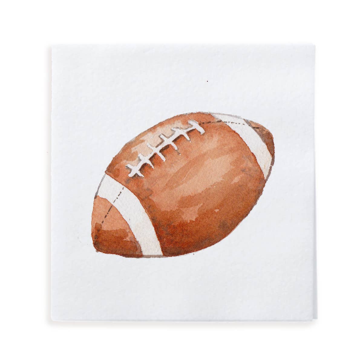 Watercolor Football Game Day Cocktail Napkins