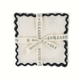Cream Linen Square Cocktail Napkins - Set of 4
