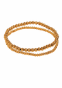 S/M Gold Beaded Bracelet Stack