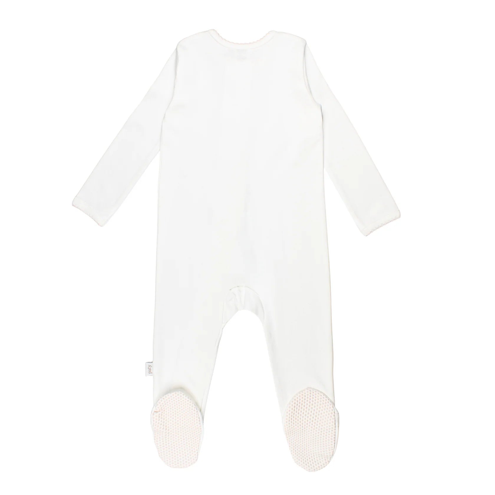 Pink Trim Zipper Footie