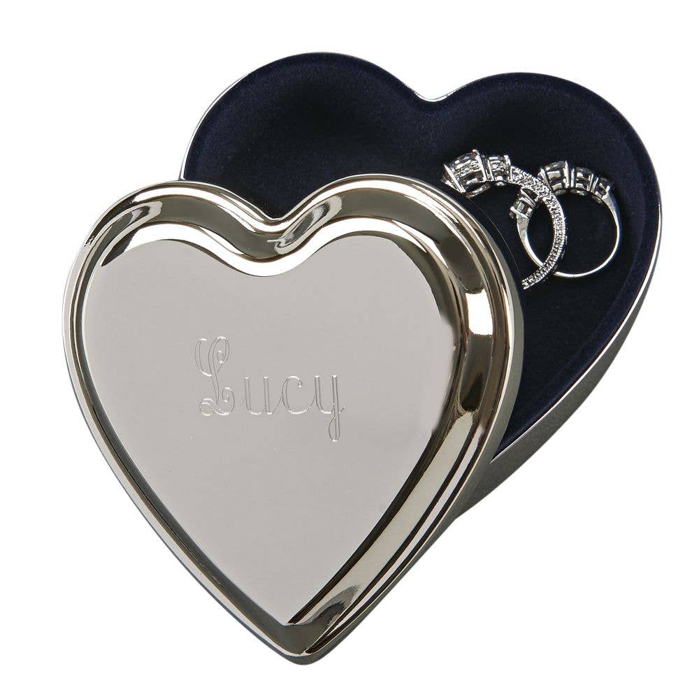 Polished Heart Shaped Jewelry Box