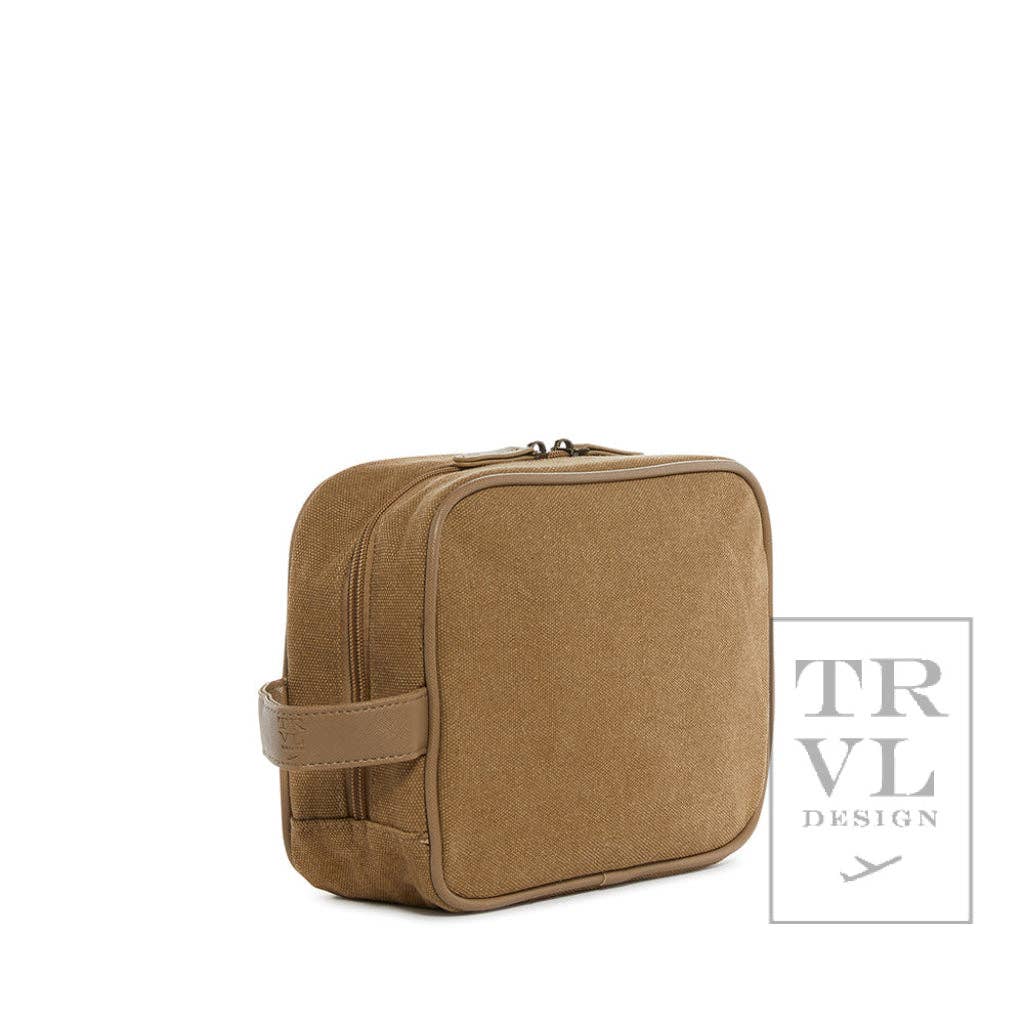 Men's Kit Case - Toiletry Bag Coated Canvas Hay
