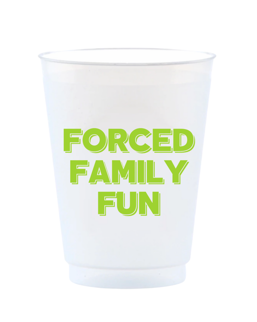 Forced Family Fun Green Reusable Frost Flex Cups