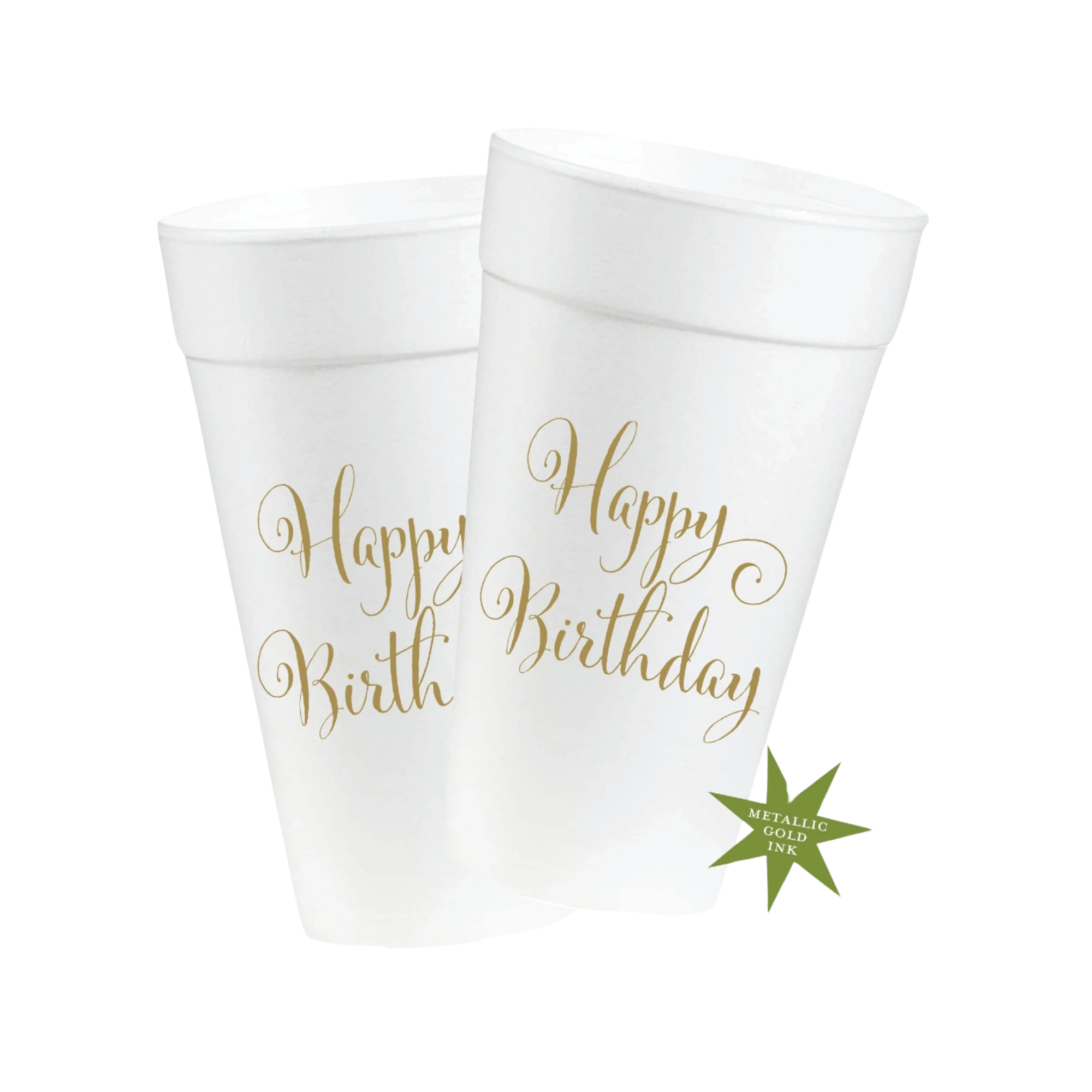 Happy Birthday Cup Sleeve - Gold