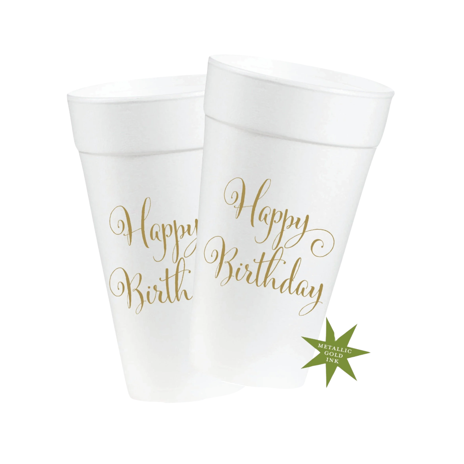 Happy Birthday Cup Sleeve - Gold