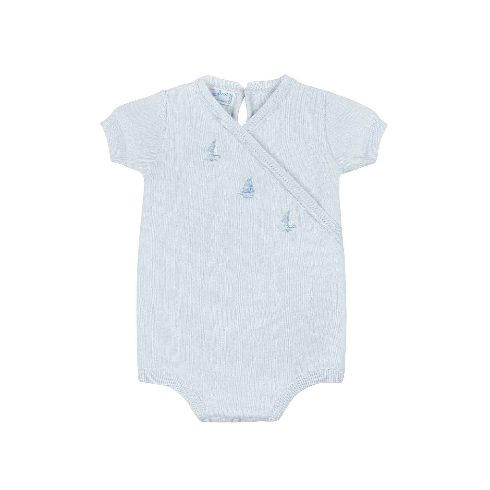 Boys Little Sailboat Knit Romper