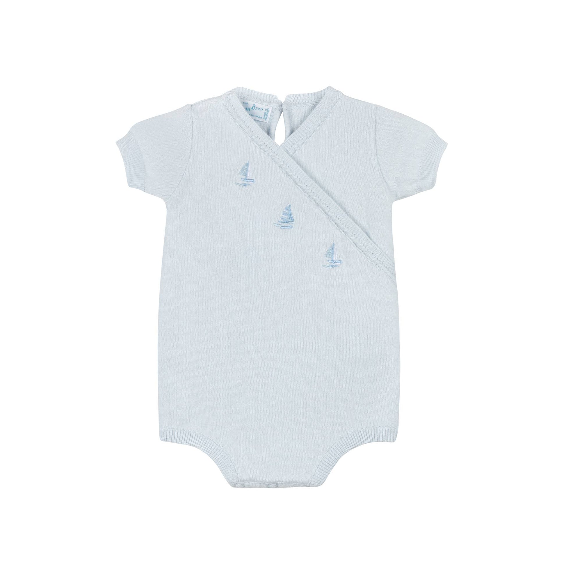 Boys Little Sailboat Knit Romper