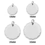 Stainless Steel Grooved Round Pendant