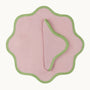 Daisy pink linen placemat