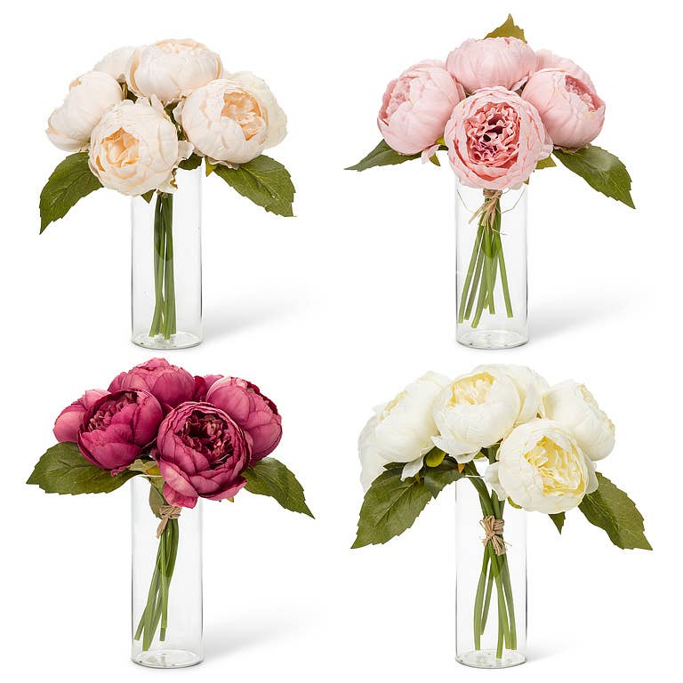 Full Peony Bouquet - 10"H