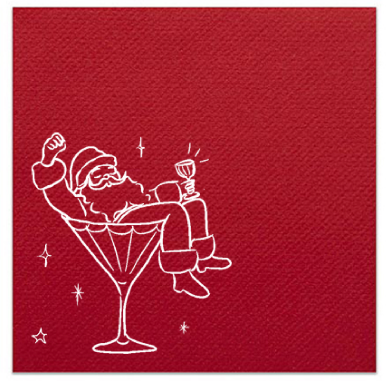 Santa Martini Napkin Set