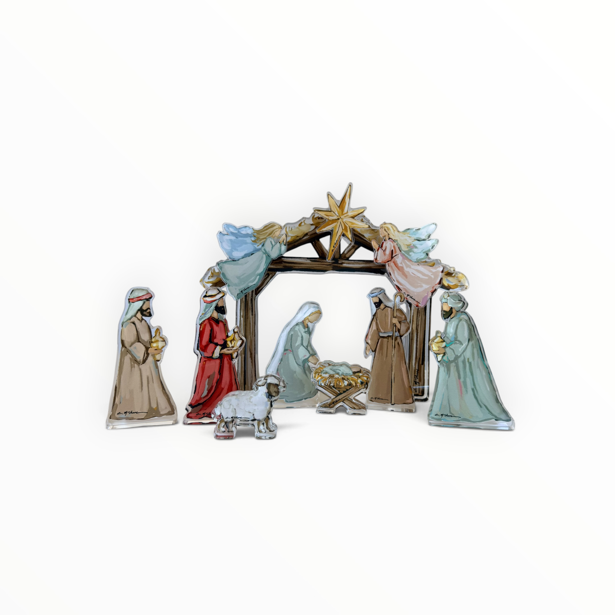 Nativity Set | 11-Piece Acrylic Christmas Nativity Set WHOLESALE