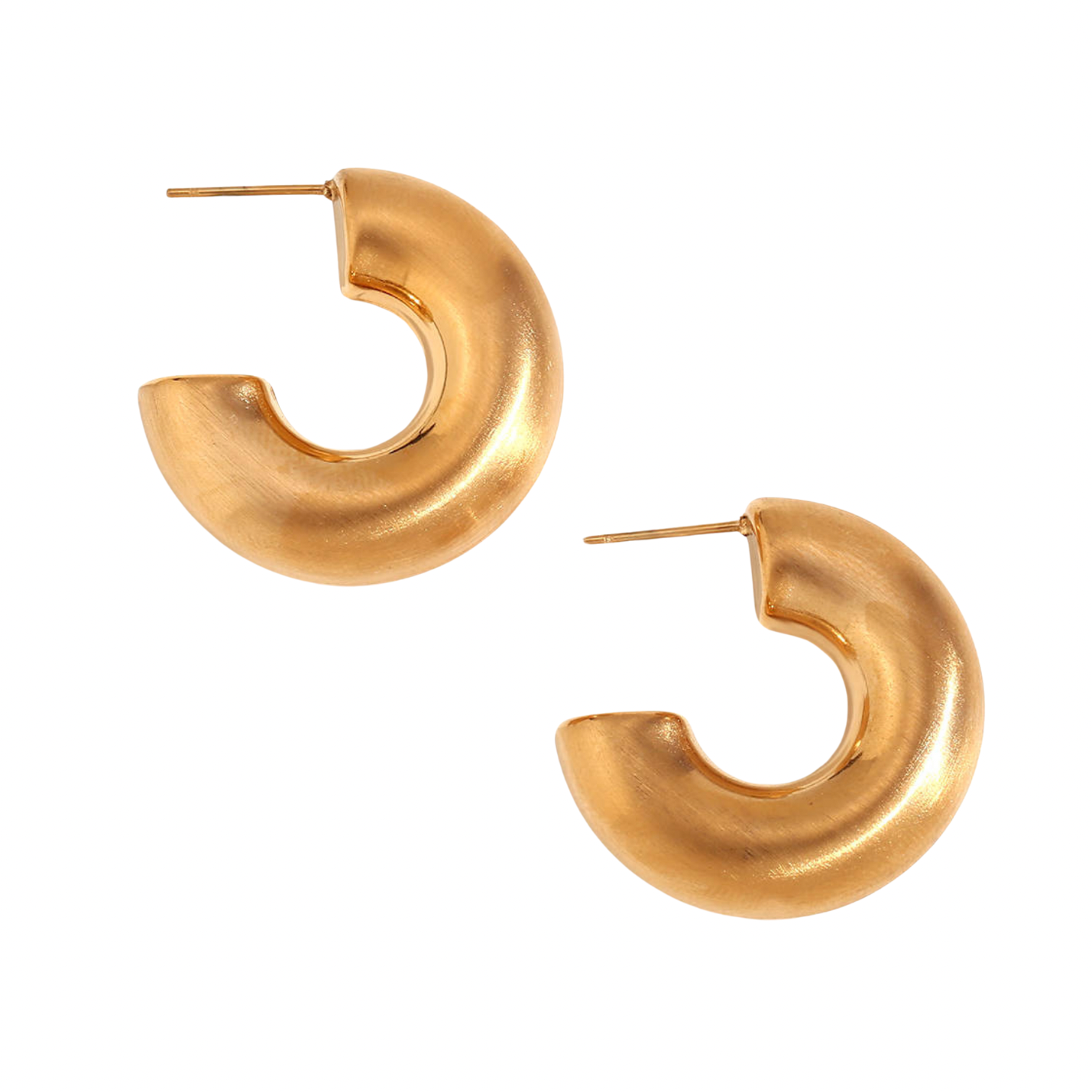 Dani Gold Matte Hoops