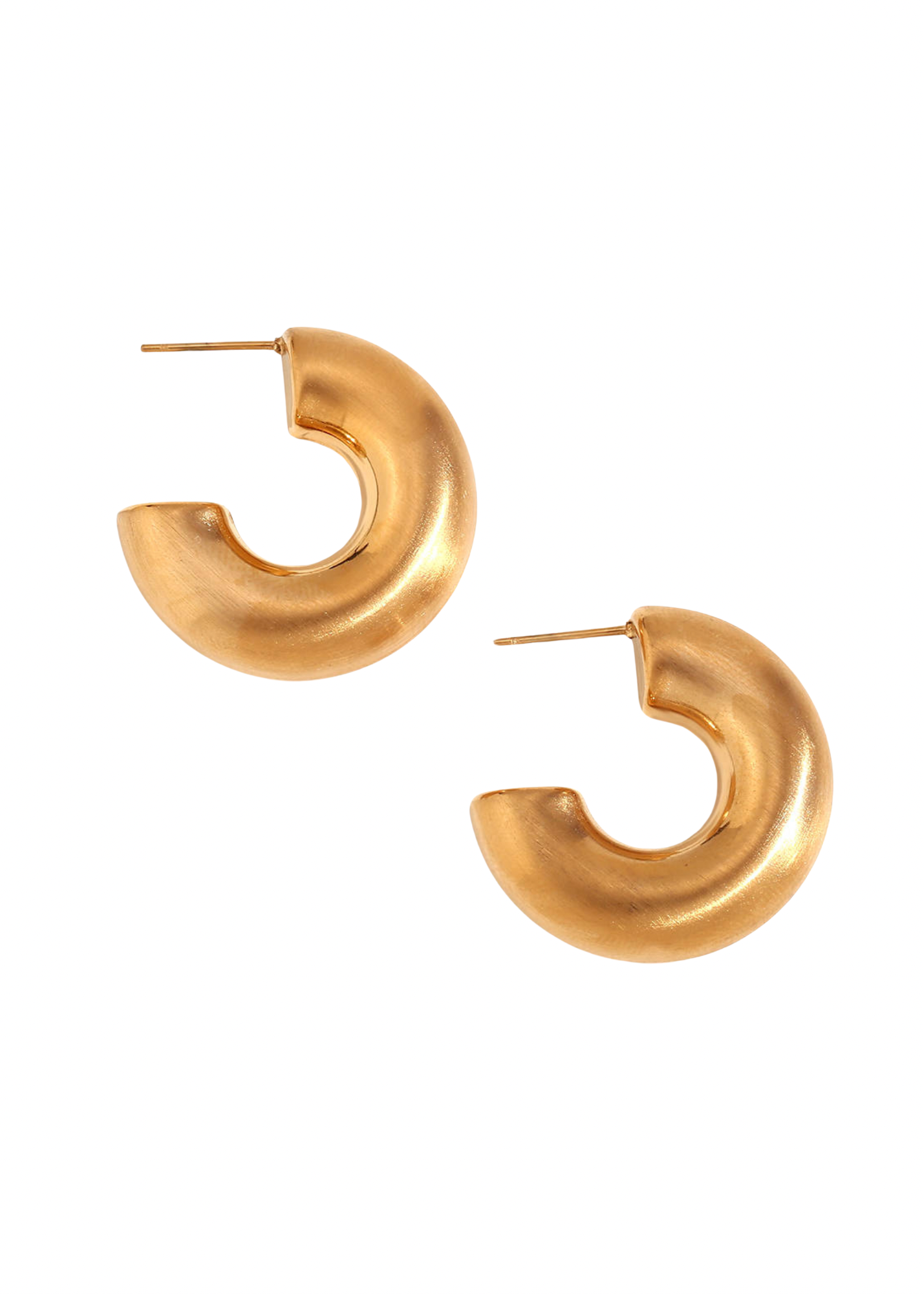Dani Gold Matte Hoops