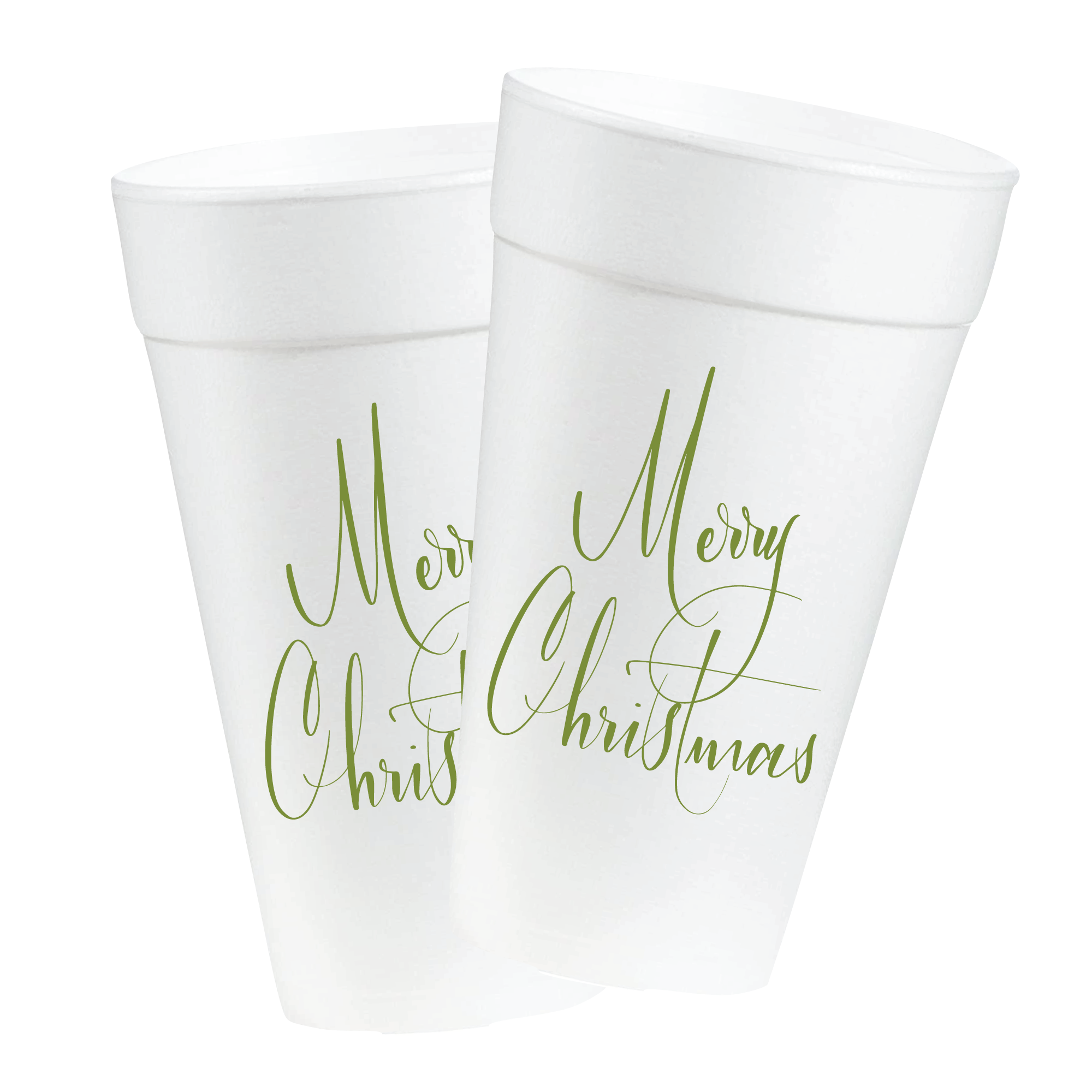 Merry Christmas Playful Calligraphy Cup Sleeve